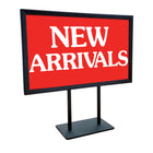 Eddie's Countertop Sign Holder - 7" H x 11" W - 4" Posts - Matte Black - 6 Pack (130072-6)-7" H x 11" W with 4" Posts