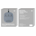 Basic Tech Universal Power Strip - 4 USB Ports and 3 AC Outlets - Grey-4 USB ports and 3 AC outlets