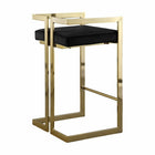Plata Decor Harvey Stools - Gold/Black - 2 Pack-Weight Capacity: 200 lbs