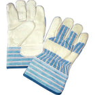 Gants Laurentide, Lined Gloves, One Size, Grain Cowhide Palm, Cotton Fleece Inner Lining - 12 Pack-Cuff Material: Rubberized