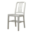 Nicer Furniture Aluminum Navy Side Chair - 2 Pack-Curved seat, designed to accommodate long hours of use without physical strain.