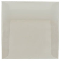 JAM Paper 6 x 6 Square Envelopes, Platinum Translucent Vellum, 250 Pack (PACV576H)-Platinum translucent envelope