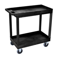 Luxor 18" x 32" Heavy Duty Tub Cart, Two Shelves-18 x 32 Tub Cart - Two Shelves