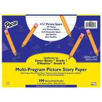 Pacon D'nealian Zaner-bloser Multi-program Picture Story Paper, Grades Kindergarten - 1st, 1000 Pack (PAC2423)-Age group and grade: Grades kindergarten - 1st