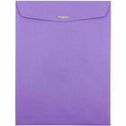 JAM Paper Recycled Coloured Envelopes with Clasp - 9" x 12" - Violet Purple - 50 Pack-Size: 9 x 12 inches