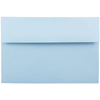 JAM Paper A10 Invitation Envelopes, 6 x 9.5, Baby Blue, 250 Pack (155689H)-Baby blue recycled envelope