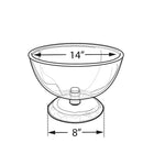 Azar Displays 14" Single Bowl Counter Display (720014)-Overall height: 9.5"