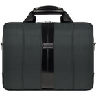Vangoddy Laptop Shoulder Bag 15" - Grey/Black-2 carrying styles (hand carry and shoulder cross-body strap)