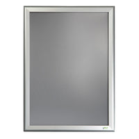 SECO Snap Poster Frame Case, 36 x 48 Inches, Silver-Quick snap spring hinged front load frame makes it quick and easy to switch posters and pictures