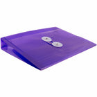 JAM Paper Plastic Envelopes with Button and String Tie Closure Index Booklet - 5.5" x 7.5" - Purple - 12 Pack -Size: 5.5" L x 7.5" W