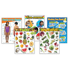 TREND enterprises, Inc. Healthy Living Learning Charts Combo Pack, 5 Pack-Size: 17" x 22"
