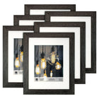 kieragrace Loft Picture Frame, 11 x 14" Matted for 8 x 10", Driftwood Black, 6 Pack-Driftwood Black