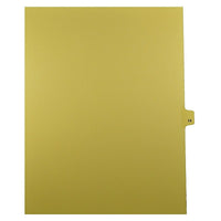 Mark Maker Legal Exhibit Index Tab Buff Single Tabs, 1/25th Cut, Letter Size, No Holes, Number 14, 25 Pack-Buff Single Tabs, 1/25th Cut