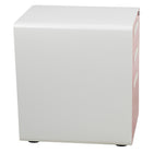 Flash Furniture Ergonomic 3-Drawer Mobile Locking Filing Cabinet with Anti-Tilt Mechanism & Letter/Legal Drawer - White/Red-Includes two keys, key lock is replaceable