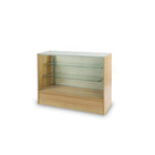 Can-Bramar Econoline Full Vision Show Case, Maple-Comes with 10" and 12" depth adjustable glass shelves