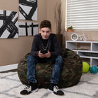 Flash Furniture Oversized Camouflage Kids Bean Bag Chair-Machine Washable Removable Slip Cover