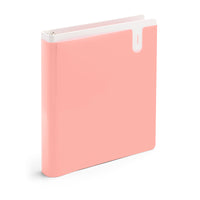 Poppin 1" Binder - Blush-Translucent pockets in the front and back to keep things safe