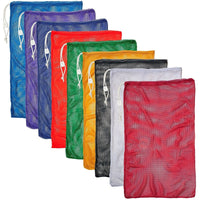 Champion Sports Nylon-Mesh Equipment Bag, Assorted Colours, 6 Pack (CHSMB21SET)-Mesh Sports Bags