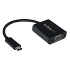 StarTech USB-C to VGA Adapter, Black-Hassle-free connection with the reversible USB-C connector