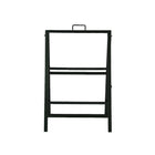 Futech Aframe006 Metal A-Frame Sidewalk Sign Holder, 18"W x 24"H Insert Size, Black-Top loading insert