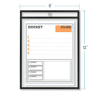 QuickFit Standard 9" x 12" Shop Ticket Holders, Black, 5 Pack-Made with Clear PVC Free Polypropylene Material