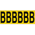 Accuform Signs Identify Locations, Supplies & Tools, Individual Letter & Number Markers, B, 2-15/16", 18 Pack-Character B
