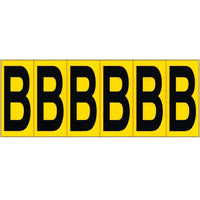 Accuform Signs Identify Locations, Supplies & Tools, Individual Letter & Number Markers, B, 2-15/16", 18 Pack-Character B