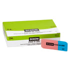 Dixon Pink-N-Ink Beveled Edge Eraser - Large - 24 Pack-Latex free eraser
