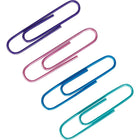 Staples Jumbo Vinyl-Coated Paper Clips - Assorted Metallic Colours - 50 Pack-Smooth surface prevents snags and marks on papers