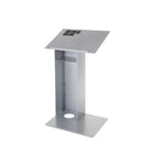 Urbann K1 Lectern No Wheels - Aluminum - Light Grey-1 Interior shelf 242 mm x 298 mm (9-1/2" x 11-1/2")