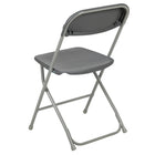 Flash Furniture HERCULES Series 650 lb. Capacity Premium Grey Plastic Folding Chair-Grey Plastic Seat and Back
