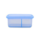 Minimal Silicone Bento Lunch Box - Blue - 700ml - Set of 2-Heat and freeze resistant