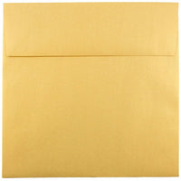 JAM Paper 8.5 x 8.5 Square Envelopes, Stardream Metallic Gold, 50 Pack (V018319I)-Gold stardream metallic envelope
