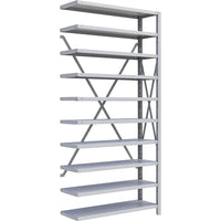 Metalware RK230 Boltless Shelving Unit, 10-Shelves, 36" x 18" x 76", Light Grey-Adjustable shelving system that provides high strength, yet economical storage capacity for your needs