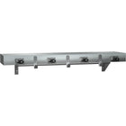 ASI Stainless Steel Shelf with Hooks and Mop Strips, 36"-Shelf/Hook and Mop Strips, 36" x 6" x 9"
