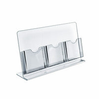 Azar Displays Counter Brochure Holders, 3 Tri-Fold Pockets, 2 Pack (222976-2 PACK)-Great literature display for restaurant menus, hotel concierge desks & hotel registration