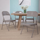 Flash Furniture HERCULES Series Double Braced Beige Metal Folding Chair-Beige Frame Finish