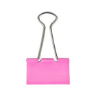 JAM Paper Binder Clips, Medium, 1.25"/32mm, Pink, 30 Pack-Pink Plastic