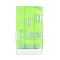 Azar 10-Piece Pegboard Wall Organizer Kit with One Panel and Accessory Assortment - Green-Sold in Multiples of: 1