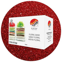 Sandtastik Floral Coloured Sand, 10 lb (4.5 kg) Box, Dark Red-Coarse grain with natural sparkle throughout