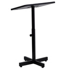 Flash Furniture Adjustable Height Metal Lectern in Mahogany-Black Edge Band