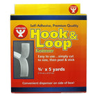 Hygloss Hook And Loop Fastener, 3/4" x 5 Yard (HYG45105)-White