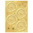Trend Enterprises Award Seals Stickers, Congratulations, Gold, 192 Pack (T-74011)-Size: 2"(Dia)