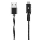 Blu Element Braided Charge/SyncUSB-C 4ft Zebra (B4TCZB)-4-foot range zebra cord