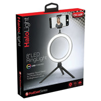 On Air Halo Ring Light-Desktop Tripod Stand with Phone Mount