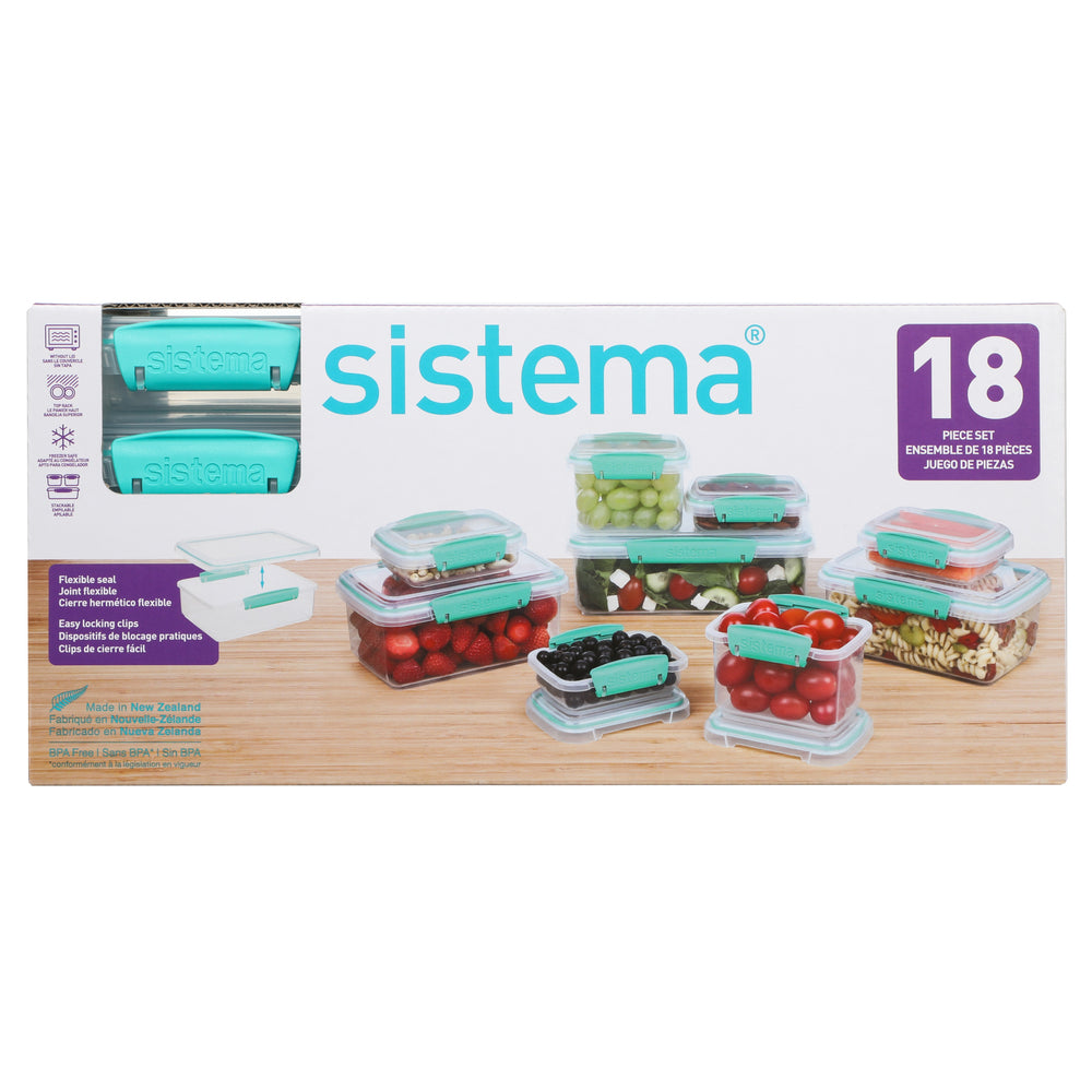 Sistema 18 Piece Food Storage Containers Set | staples.ca