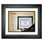 First Base St. James Awards & Certificate Frame - Double Mat - White/Black - 16 1/4" W x 14 1/4" H - For 8 1/2"x11" Certificates-Product dimensions: 16 3/4 x 14 1/4" (43 x 36cm)
