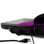 Vangoddy 13" Laptop Messenger Bag - Purple-Front pocket size 6.5" x 8" size.