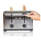 Kenmore 4-Slice Stainless Steel Toaster-Two BPA-free crumb trays are removable for emptying and cleaning