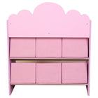 Danawares Unicorn Toys Organizer Bookshelf with 6 Fabric Bins - Pink-Unicorn themed